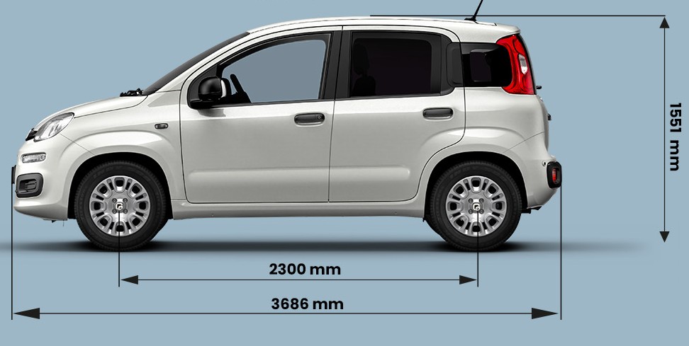 fiat pandina van dimensioni